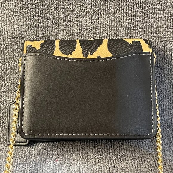 Coach Mini Wallet On A Chain With Leopard Print - NWOT - Picture 2 of 5